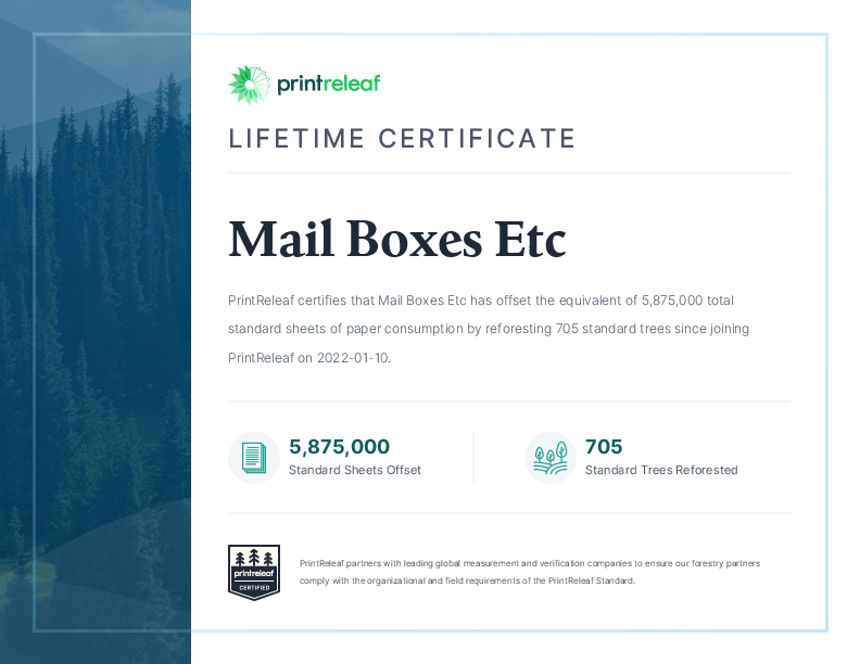 Lifetime Certificate