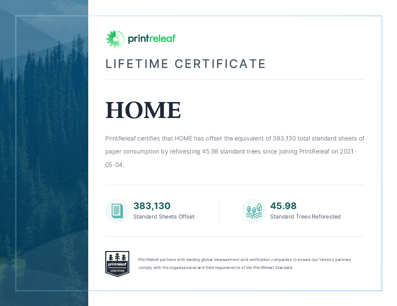 Lifetime Certificate