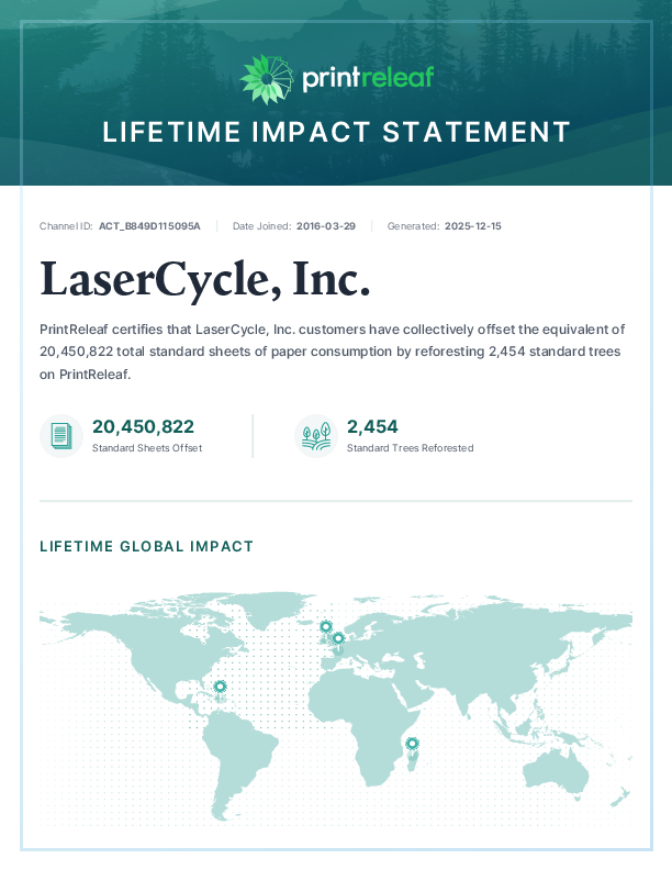 Déclaration d'impact à vie